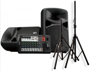 Portable PA System with Wireless Mic and Bluetooth